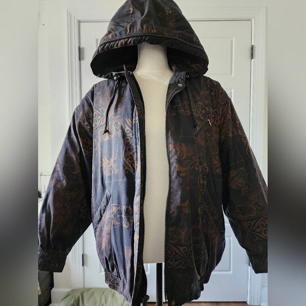 Vintage Forecasters of Boston, men's coat, brown and black size small